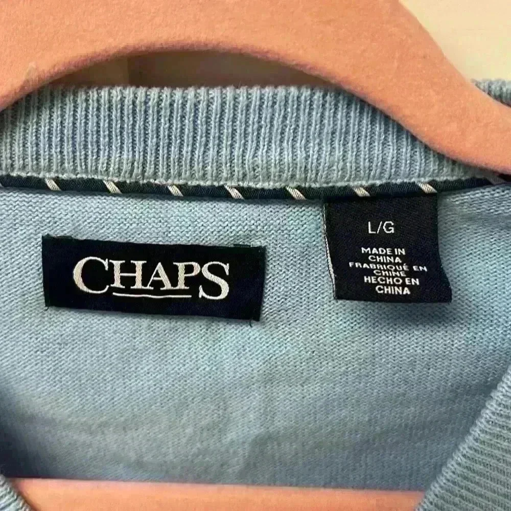 Chaps Blue Sweater Vest - Size L